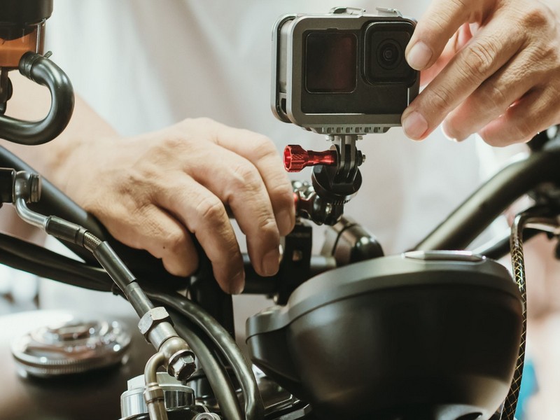 Motorradkameras um die Abenteuer zu aufnehmen